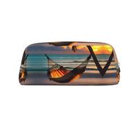 WXZYFP Amaca da spiaggia Sunset L'astuccio è realizzato in pelle a grana incrociata (PVC), fodera in 100% poliestere e stampa a schermo intero