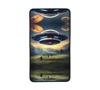WXZYFP Asciugamano in pile corallo 40,6 x 71,1 cm UFO atterraggio, buon assorbimento d'acqua, fine e privo di lanugine, delicato sulla pelle e confortevole.