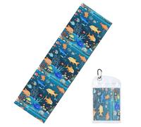 WXZYFP Asciugamano sportivo blu subacqueo World of Fish Cool 30,5 x 101,6 cm, adatto per fitness, yoga e una vasta gamma di usi