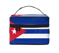 WXZYFP Bandiera cubana Borsa cosmetica portatile multifunzionale con design a strati interno ed esterno, facile da organizzare varie forniture.