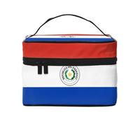WXZYFP Bandiera del Paraguay Borsa cosmetica portatile multifunzionale con design a strati interni ed esterni, facile da organizzare varie forniture.