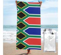 WXZYFP Bandiera del Sud Africa 80 x 160 cm. Si tratta di un asciugamano da bagno in fibra ad asciugatura rapida (stile verticale), adatto per sport, viaggi e uso domestico.