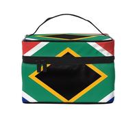 WXZYFP Bandiera del Sud Africa Borsa cosmetica portatile multifunzionale con design a strati interno ed esterno, facile da organizzare varie forniture.