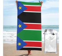 WXZYFP Bandiera del Sud Sudan 80 x 160 cm. Si tratta di un asciugamano da bagno in fibra ad asciugatura rapida (stile verticale), adatto per sport, viaggi e uso domestico.