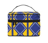 WXZYFP Bandiera della Bosnia ed Erzegovina Borsa cosmetica portatile multifunzionale con design a strati interni ed esterni, facile da organizzare varie forniture.