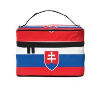 WXZYFP Bandiera della Slovacchia Borsa cosmetica portatile multifunzionale con design a strati interni ed esterni, facile da organizzare varie forniture.