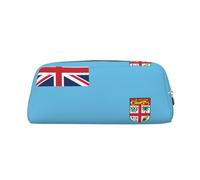 WXZYFP Bandiera delle Fiji L'astuccio è realizzato in pelle a grana incrociata (PVC), fodera in 100% poliestere e stampa a schermo intero