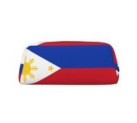 WXZYFP Bandiera delle Filippine L'astuccio è realizzato in pelle a grana incrociata (PVC), fodera in 100% poliestere e stampa a schermo intero
