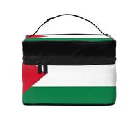 WXZYFP Bandiera dello Stato della Palestina Borsa cosmetica portatile multifunzionale con design a strati interno ed esterno, facile da organizzare varie forniture.