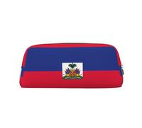 WXZYFP Bandiera haitiana L'astuccio è realizzato in pelle a grana incrociata (PVC), fodera in 100% poliestere e stampa a schermo intero