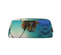 WXZYFP Beach Coconut Sunshine L'astuccio è realizzato in pelle a grana incrociata (PVC), fodera in 100% poliestere e stampa a schermo intero