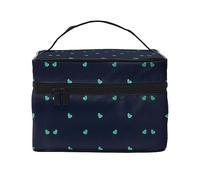WXZYFP Bella borsa cosmetica da viaggio con sfondo blu, essenziale per gli appassionati di viaggi all'aperto, ha una semplice struttura interna.