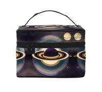 WXZYFP Bella borsa cosmetica portatile multifunzionale Saturn con design a strati interni ed esterni, facile da organizzare varie forniture.