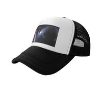 WXZYFP Berretto da baseball in rete per adulti, un universo affascinante, realizzato in 100% poliestere, adatto per l'uso quotidiano, viaggi, sport e altre occasioni. Nero, Nero, taglia unica