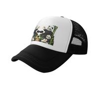 WXZYFP Berretto da baseball per adulti con panda di padre e figlio, realizzato in 100% poliestere, adatto per l'uso quotidiano, viaggi, sport e altre occasioni. Nero