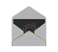 WXZYFP Biglietto di auguri di carta perlescente con bordi dorati grigio chiaro con buchi neri misteriosi, la carta è spessa e resistente e può essere aperta e chiusa piegando.