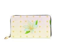 WXZYFP Blooming Daffodils Portafoglio lungo in pelle, stampa fronte/retro, materiale in pelle microfibra, unisex, impermeabile e resistente