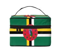 WXZYFP Borsa cosmetica da viaggio Bandiera del Commonwealth della Dominica, essenziale per gli appassionati di viaggi all'aperto, ha una semplice struttura interna., Nero, Taglia unica