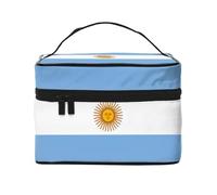 WXZYFP Borsa cosmetica da viaggio con bandiera argentina, essenziale per gli appassionati di viaggi all'aperto, ha una semplice struttura interna., Nero, Taglia unica