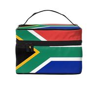 WXZYFP Borsa cosmetica da viaggio con bandiera del Sud Africa, essenziale per gli appassionati di viaggi all'aperto, ha una semplice struttura interna.