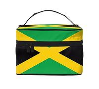 WXZYFP Borsa cosmetica da viaggio con bandiera della Giamaica, essenziale per gli appassionati di viaggi all'aperto, ha una semplice struttura interna., Nero, Taglia unica