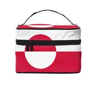 WXZYFP Borsa cosmetica da viaggio con bandiera della Groenlandia, essenziale per gli appassionati di viaggi all'aperto, ha una semplice struttura interna., Nero, Taglia unica