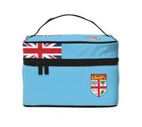 WXZYFP Borsa cosmetica da viaggio con bandiera delle Fiji, essenziale per gli appassionati di viaggi all'aperto, ha una semplice struttura interna., Nero, Taglia unica