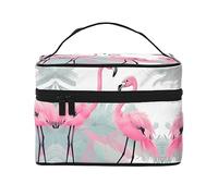 WXZYFP Borsa cosmetica da viaggio con fenicottero rosa, essenziale per gli appassionati di viaggi all'aperto, ha una semplice struttura interna., Nero, Taglia unica