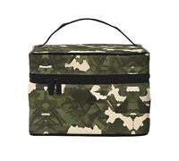 WXZYFP Borsa cosmetica da viaggio mimetica militare, essenziale per gli appassionati di viaggi all'aperto, ha una semplice struttura interna., Nero, Taglia unica