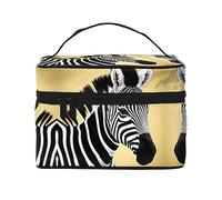 WXZYFP Borsa cosmetica da viaggio zebra bianca e nera, essenziale per gli appassionati di viaggi all'aperto, ha una struttura interna semplice.