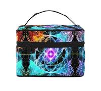 WXZYFP Borsa cosmetica Eight Dimensional Space Travel, essenziale per gli appassionati di viaggi all'aperto, ha una semplice struttura interna.