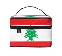 WXZYFP Borsa cosmetica Flag of Lebanon Travel, essenziale per gli appassionati di viaggi all'aperto, ha una semplice struttura interna.