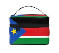 WXZYFP Borsa cosmetica Flag of South Sudan Travel, essenziale per gli appassionati di viaggi all'aperto, ha una semplice struttura interna.