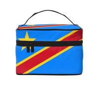 WXZYFP Borsa cosmetica Flag of the Congo Travel, essenziale per gli appassionati di viaggi all'aperto, ha una semplice struttura interna.