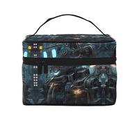 WXZYFP Borsa cosmetica Future Robot Travel, essenziale per gli appassionati di viaggi all'aperto, ha una semplice struttura interna., Nero, Taglia unica