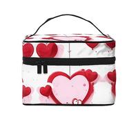 WXZYFP Borsa cosmetica Little Red Heart Travel, essenziale per gli appassionati di viaggi all'aperto, ha una semplice struttura interna.