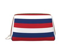 WXZYFP Borsa cosmetica portatile in pelle, chiusura a cerniera per portare oggetti, adatta per riporre oggetti a casa e in viaggio. Bandiera olandese