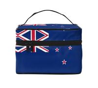 WXZYFP Borsa cosmetica portatile multifunzionale con bandiera della Nuova Zelanda con design a strati interno ed esterno, facile da organizzare varie forniture.