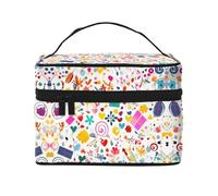 WXZYFP Borsa cosmetica portatile multifunzionale con design a strati interno ed esterno, facile da organizzare varie forniture.