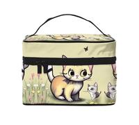 WXZYFP Borsa cosmetica portatile multifunzionale con design a strati interno ed esterno, facile da organizzare varie forniture.