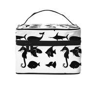 WXZYFP Borsa cosmetica portatile multifunzionale con design a strati interno ed esterno, facile da organizzare varie forniture.