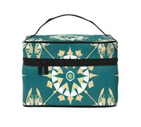 WXZYFP Borsa cosmetica portatile multifunzionale floreale in stile esotico con design a strati interni ed esterni, facile da organizzare varie forniture.