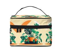 WXZYFP Borsa cosmetica portatile multifunzionale in bambù con design a strati interno ed esterno, facile da organizzare varie forniture.