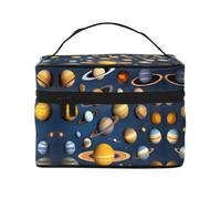 WXZYFP Borsa cosmetica Solar System Planets Travel, essenziale per gli appassionati di viaggi all'aperto, ha una semplice struttura interna.