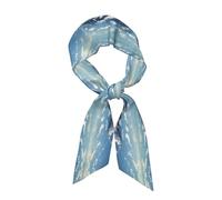 WXZYFP Cielo blu e nuvole bianche Sciarpa lunga di seta, il materiale è morbido, setoso e lucido, può essere utilizzato come foulard, sciarpa, accessori di abbigliamento, nero, taglia unica