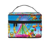WXZYFP Corlorful Park Borsa cosmetica portatile multifunzionale con design a strati interni ed esterni, facile da organizzare varie forniture.