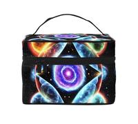 WXZYFP Cosmic Stars Borsa cosmetica portatile multifunzionale con design a strati interni ed esterni, facile da organizzare varie forniture.