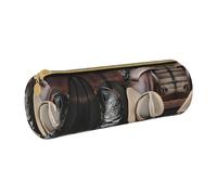 WXZYFP Cowboy Black Hat Western Boots Astuccio ecologico in pelle a grana incrociata, leggero e portatile, adatto per l'uso quotidiano.