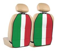 WXZYFP Cuscino per seggiolino auto stampato Anti-Kick Confezione da 2, durevole e facile da lavare, cuscinetto di protezione per sedile a doppio pezzo Bandiera italiana。