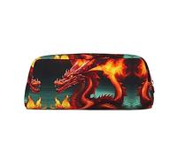 WXZYFP Dragon King in Fire L'astuccio è realizzato in pelle a grana incrociata (PVC), fodera in 100% poliestere e stampa a schermo intero